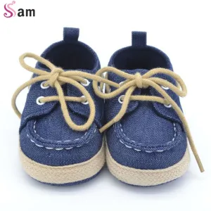 2016New Spring Autumn Toddler First Walker Baby Shoes Boy Girl Soft Sole Crib Laces Sneaker Prewalker Sapatos