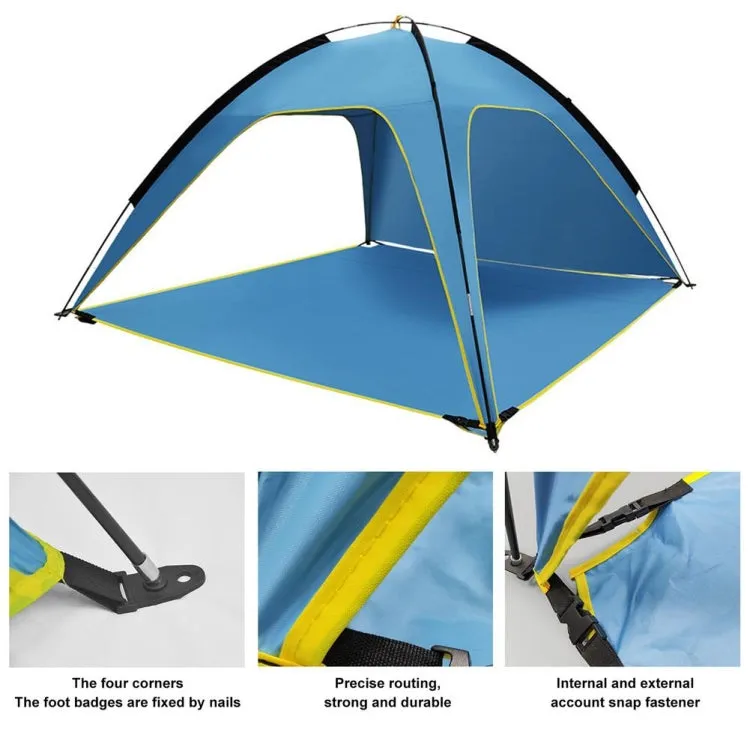 3 Sides Ventilated Spacious Outdoor Big Tent Sunscreen Rainproof Tent,Style: Detachable Base Fabric