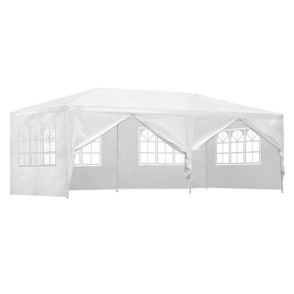 3x6m White Gazebo Party Wedding Event Market Marquee Tent Shade Canopy