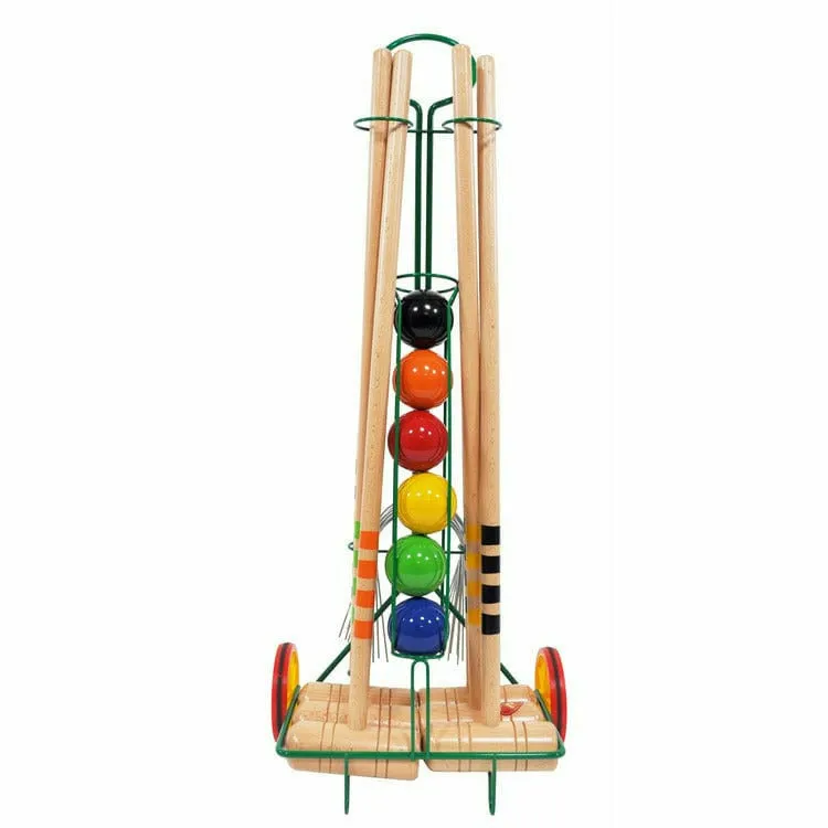 6 Player Croquet Set with Trolley