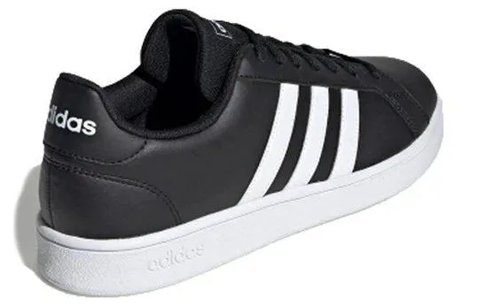 Adidas Grand Court Base Low-Top Sneakers Leather Black Colour For Men