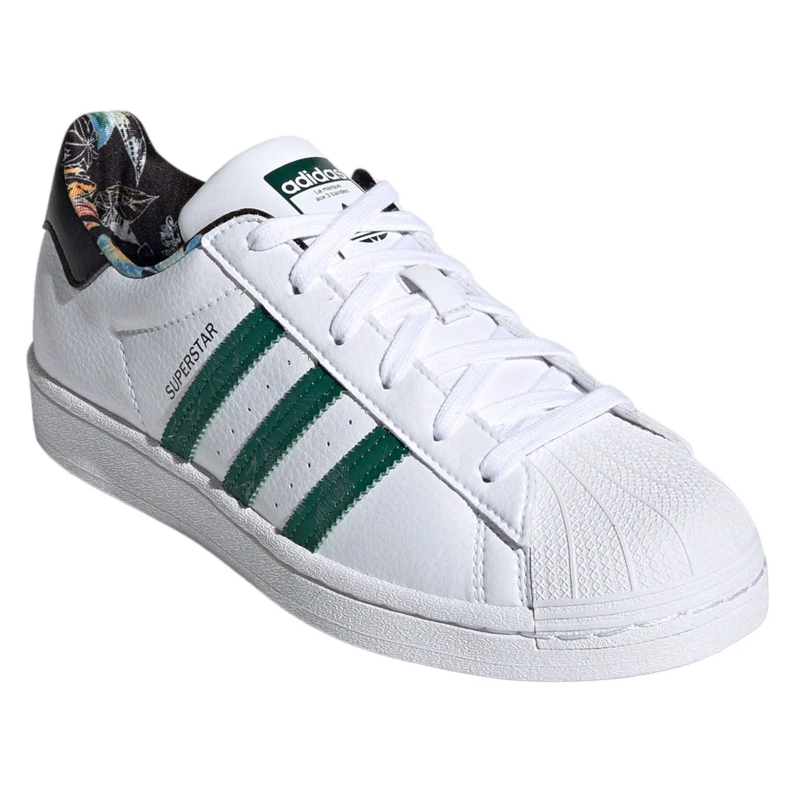 adidas Originals Womens Superstar Shoes - Cloud White Green