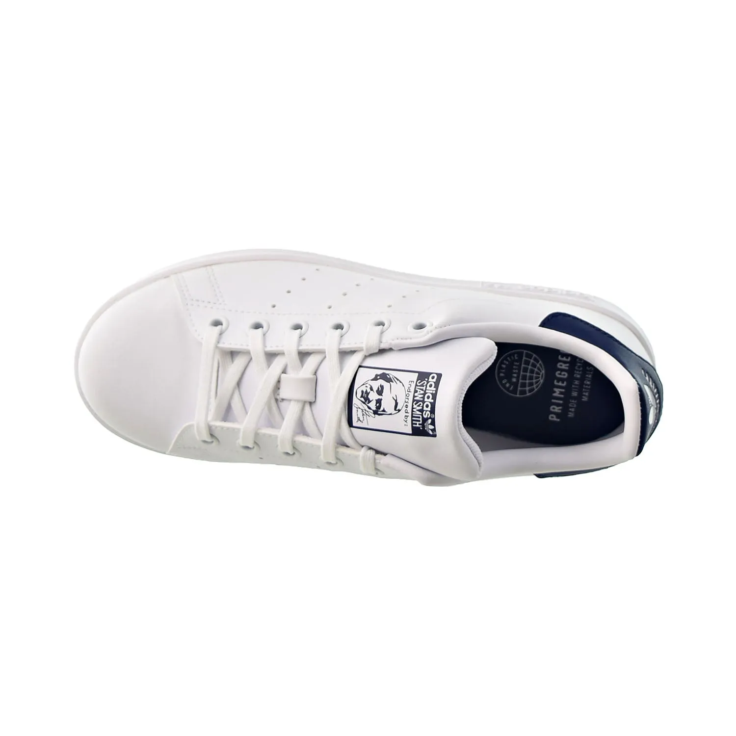 Adidas Stan Smith J Big Kids' Shoes Cloud White-Cloud White-Dark Blue