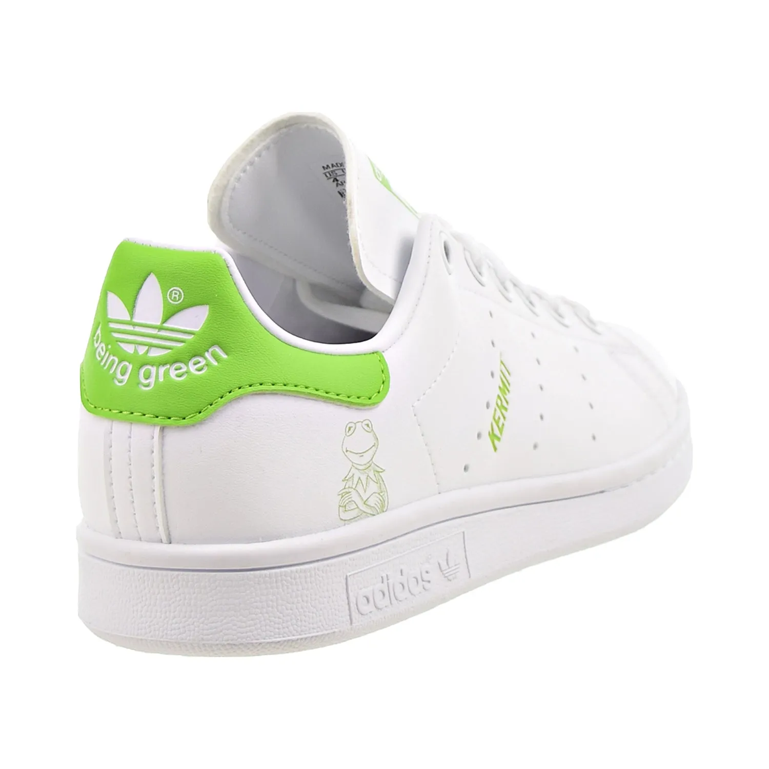 Adidas Stan Smith X Disney "Kermit" Big Kids' Shoes White-Pantone Green