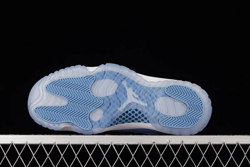 AIR JORDAN 11 RETRO LOW UNC WHITE/WHITE/UNIVERSITY BLUE