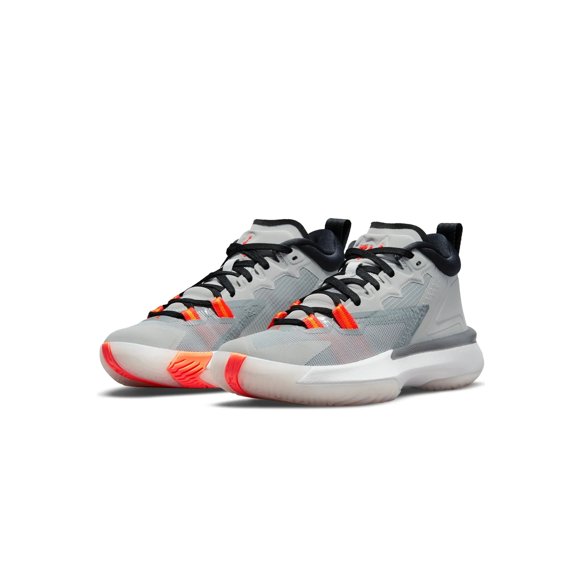 Air Jordan Kids Zion 1 Shoes 'LT Smoke Grey/Total Orange'