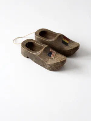 antique wooden clogs ornament