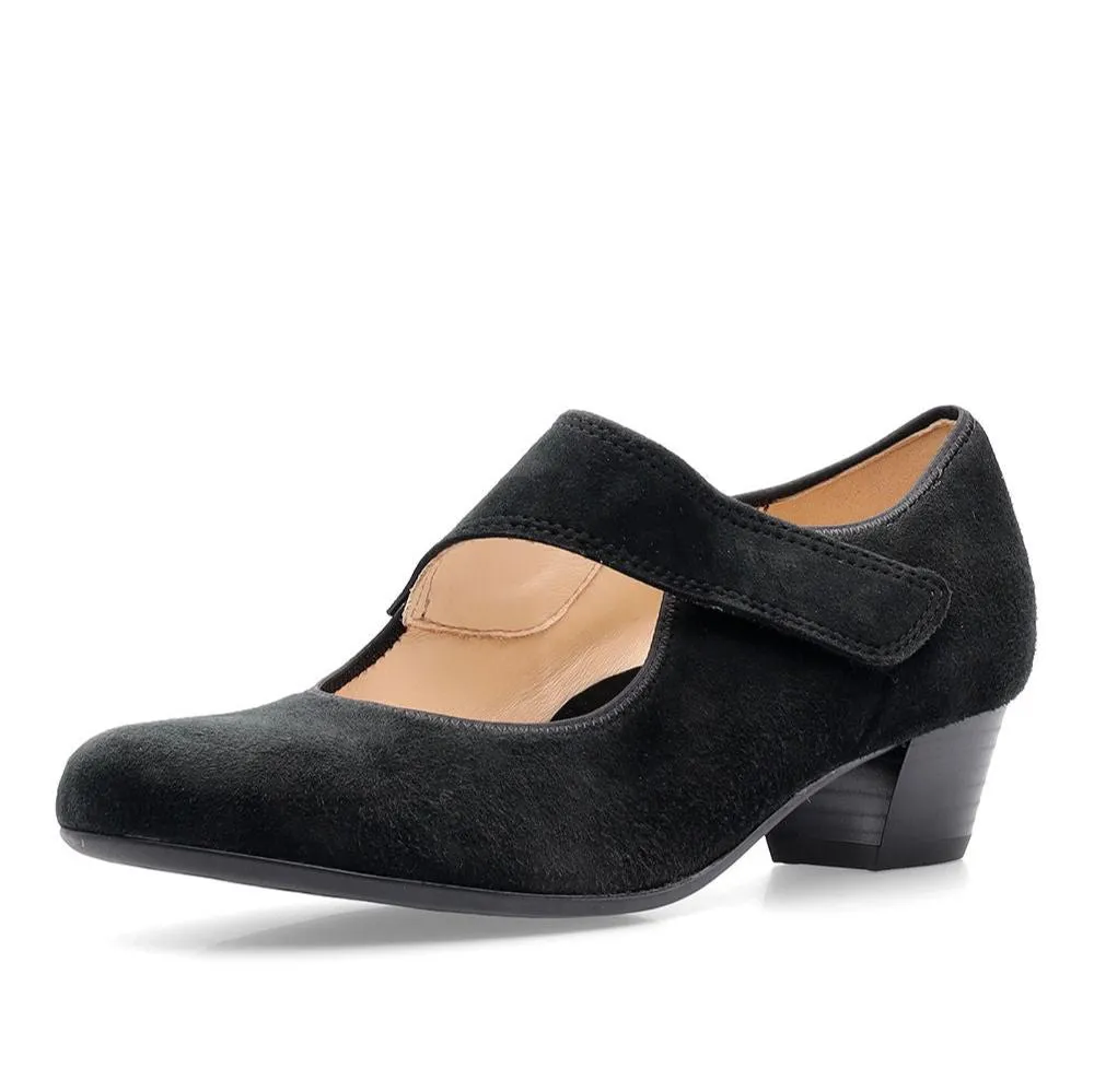 Ara Catania Black Suede Mary Jane Shoe