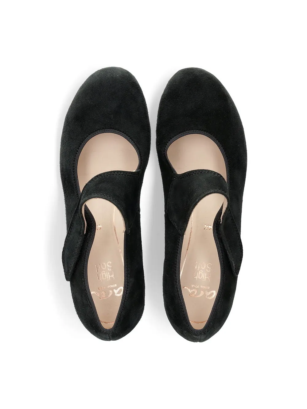 Ara Catania Black Suede Mary Jane Shoe