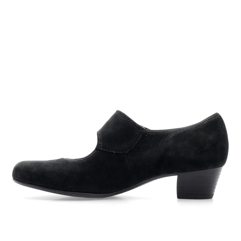 Ara Catania Black Suede Mary Jane Shoe