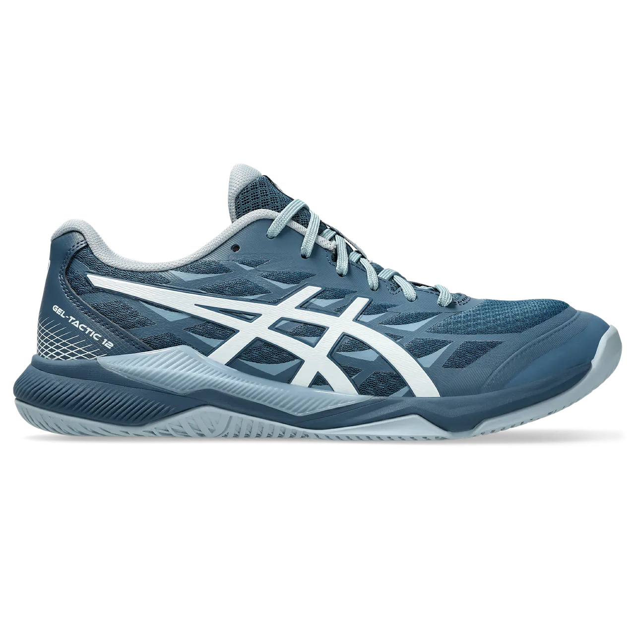 Asics Men's Gel Tactic 12 Indoor Shoes Vintage Indigo White