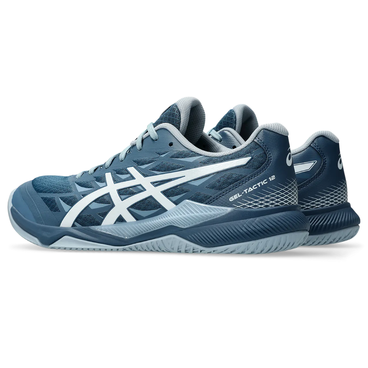 Asics Men's Gel Tactic 12 Indoor Shoes Vintage Indigo White