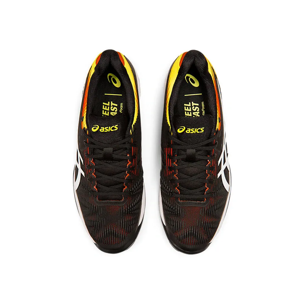 Asics Solution Speed FF Black Orange Mens Tennis Shoes