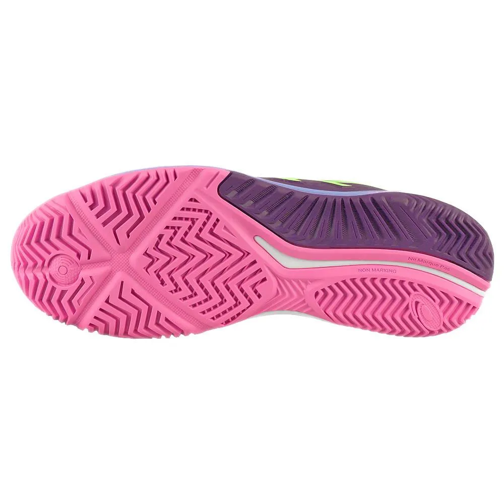 Asics Women's Gel-Resolution 9 - Padel - Deep Mauve/Lime Green