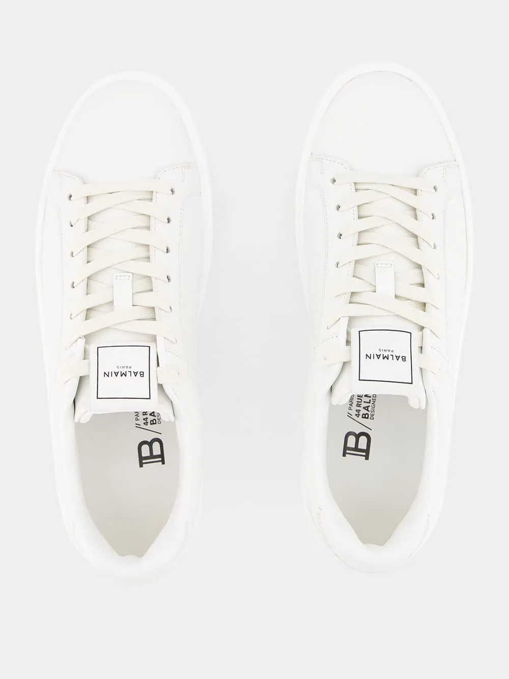 B-Court Monochrome Cream Leather Sneakers