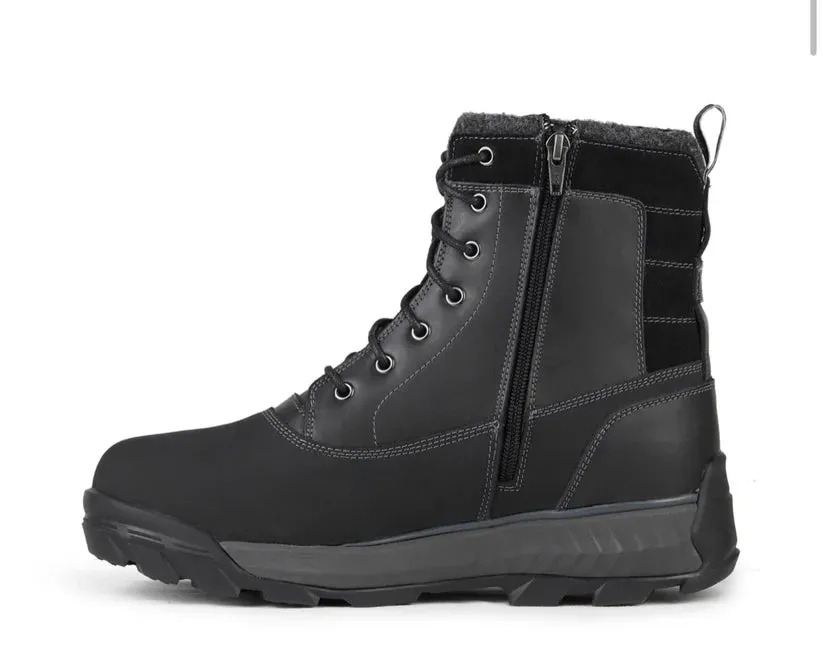 Black High Ankle Men's Winter Boots