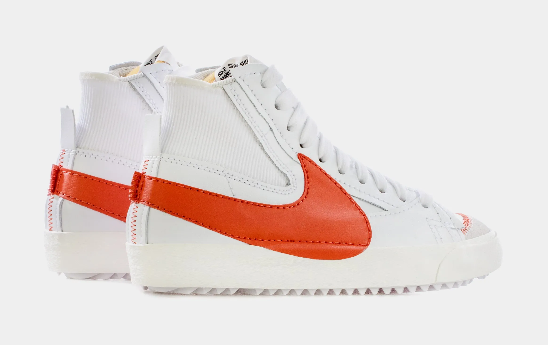 Blazer Mid 77 Jumbo Swoosh Mens Lifestyle Shoes (White/Orange)