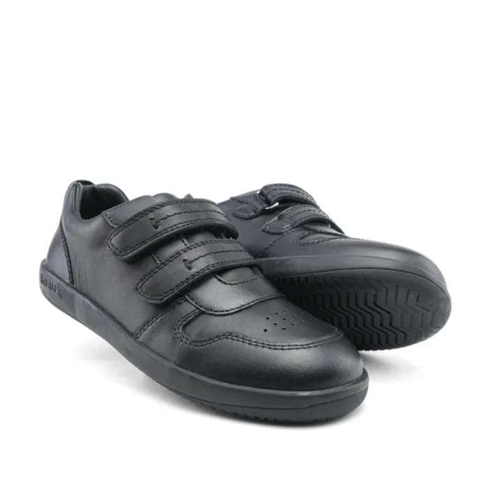 Bobux Kid  Black School Leather Shoe Leap Trainer