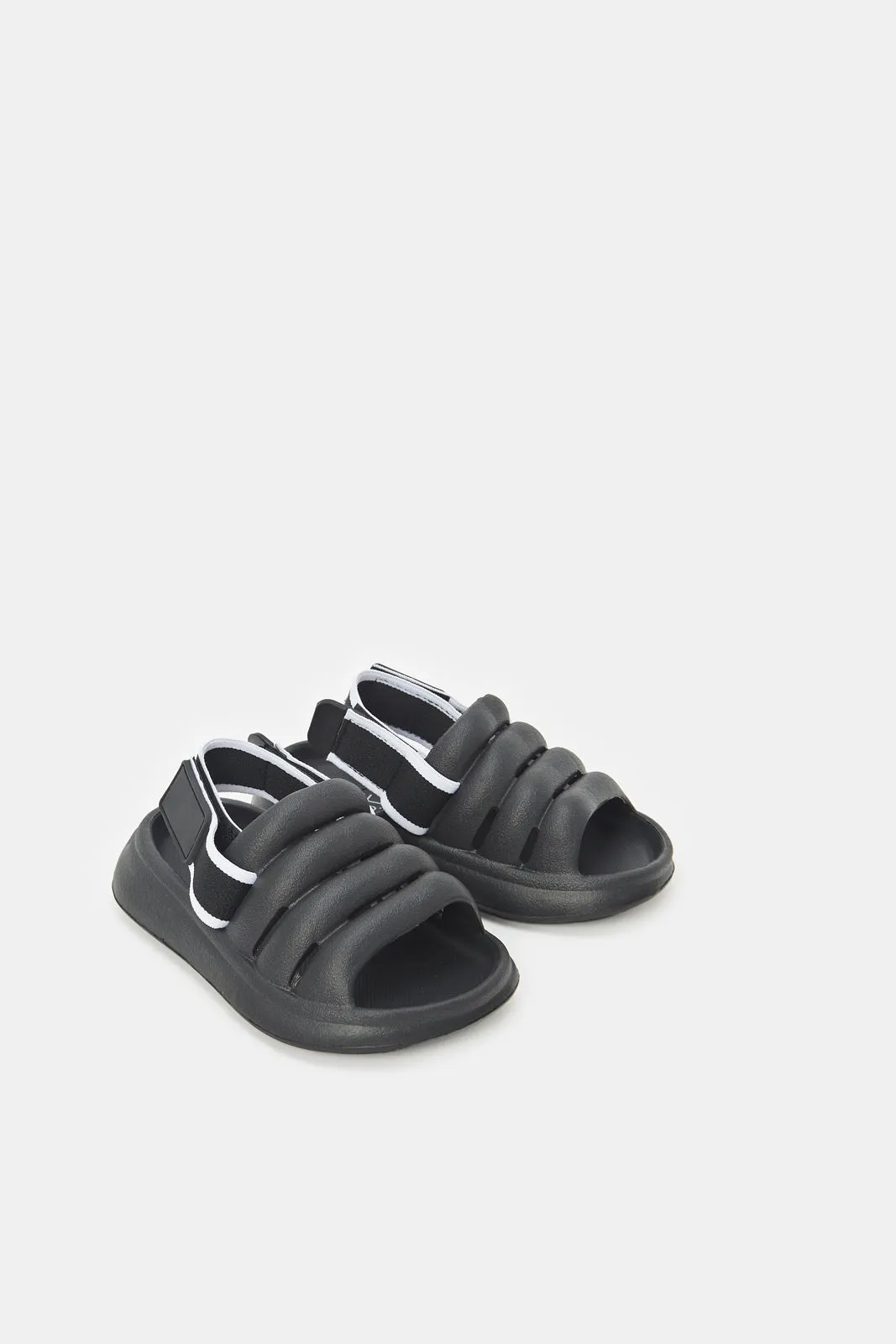 Boys Black Molded Slide With Backstrap