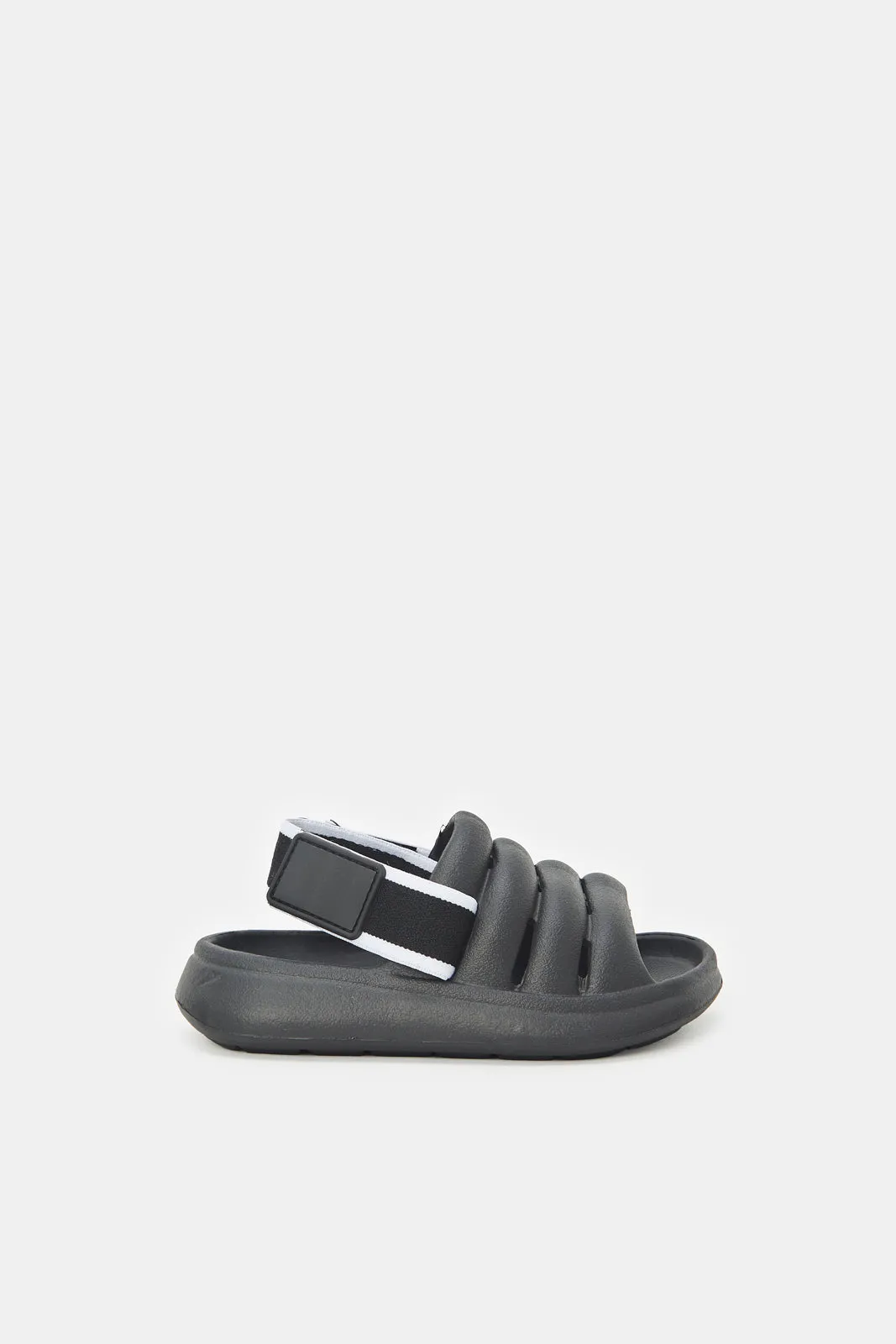 Boys Black Molded Slide With Backstrap