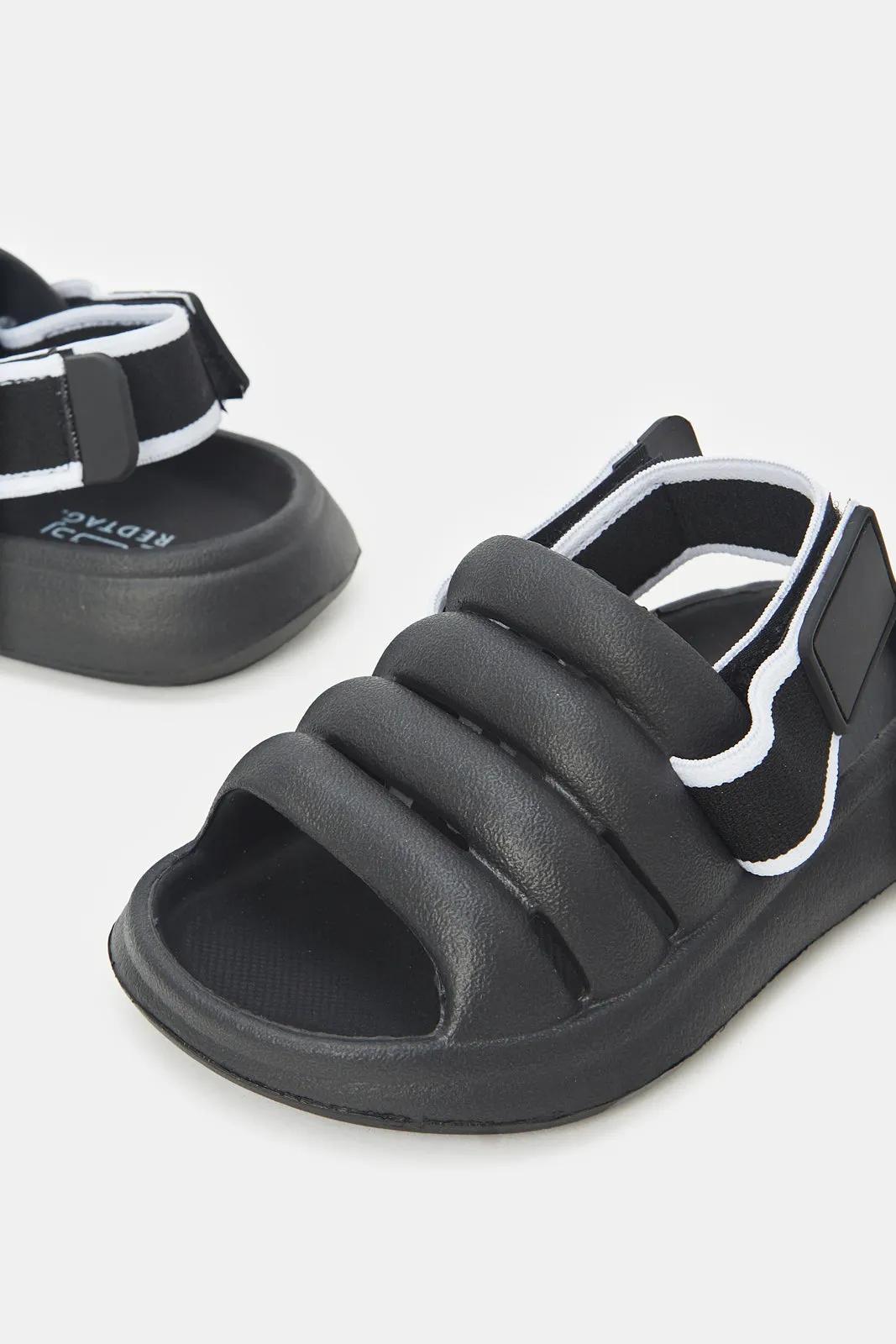 Boys Black Molded Slide With Backstrap