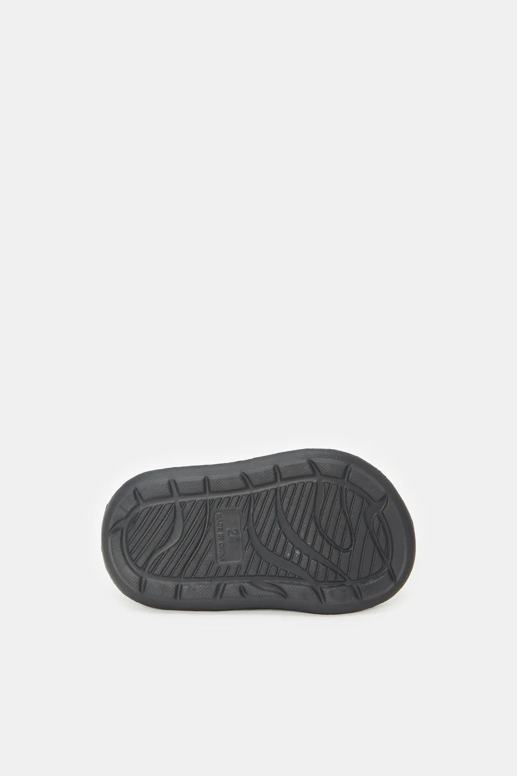 Boys Black Molded Slide With Backstrap