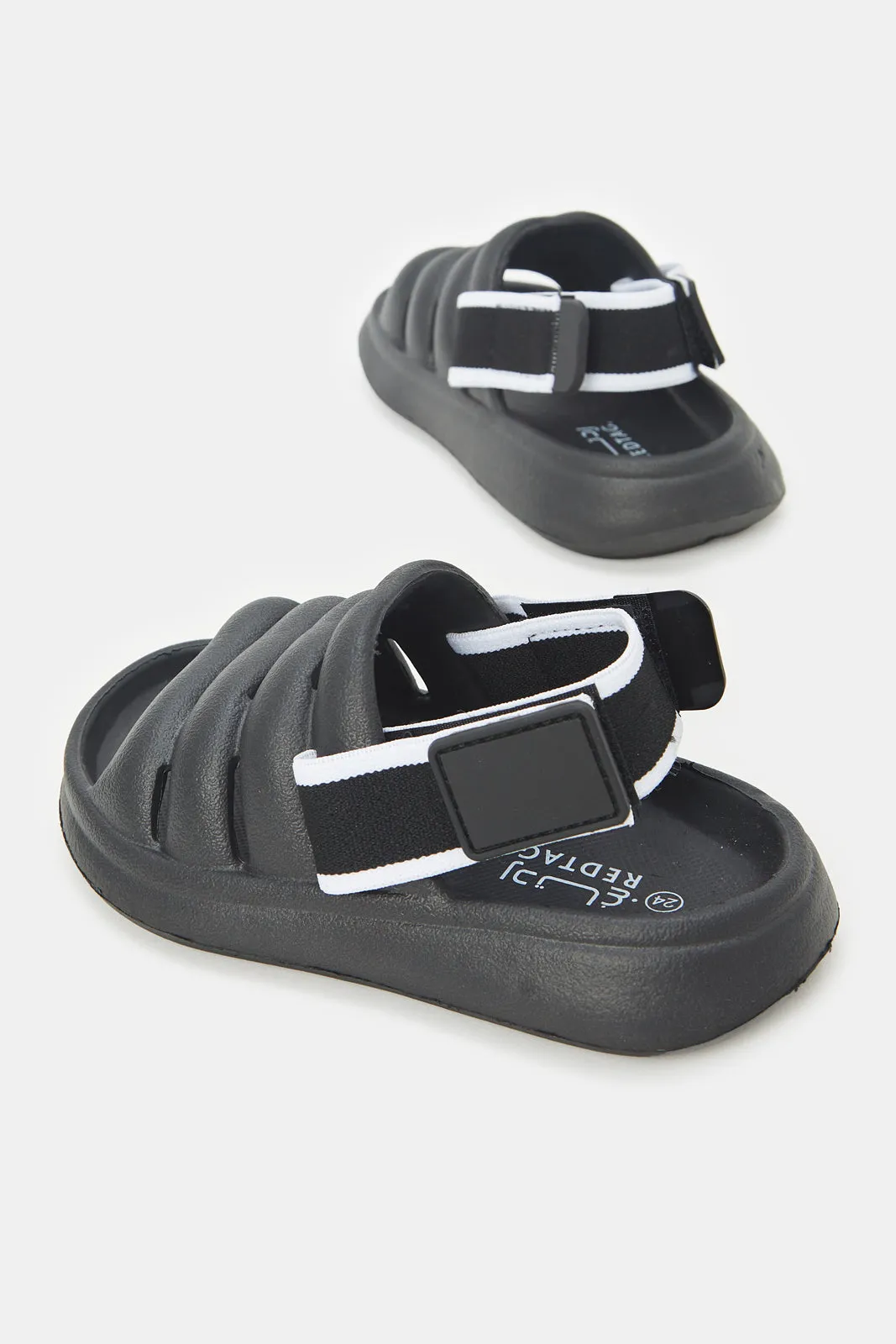 Boys Black Molded Slide With Backstrap