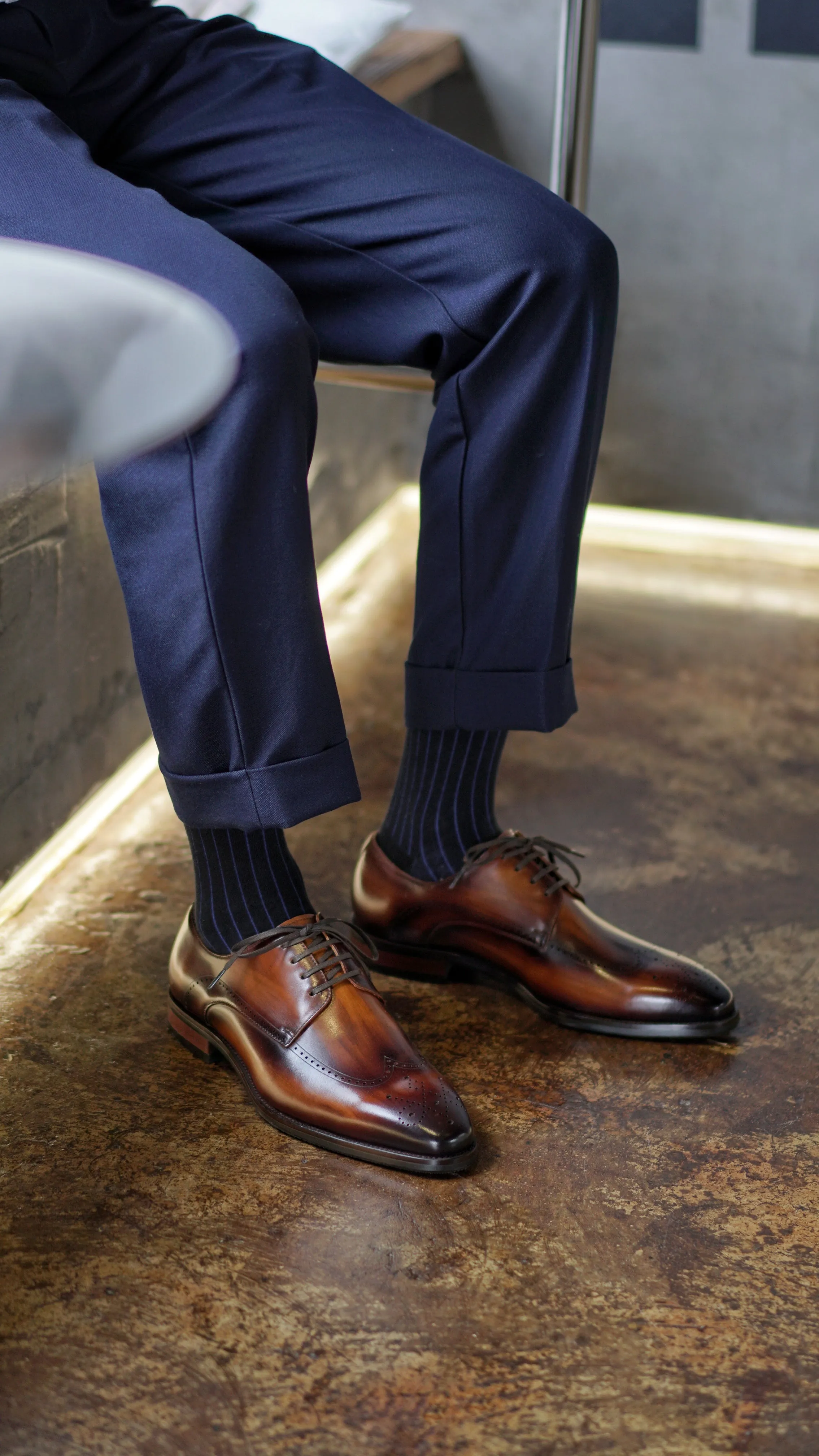 Brown Wingtip Brogue Derby Shoes