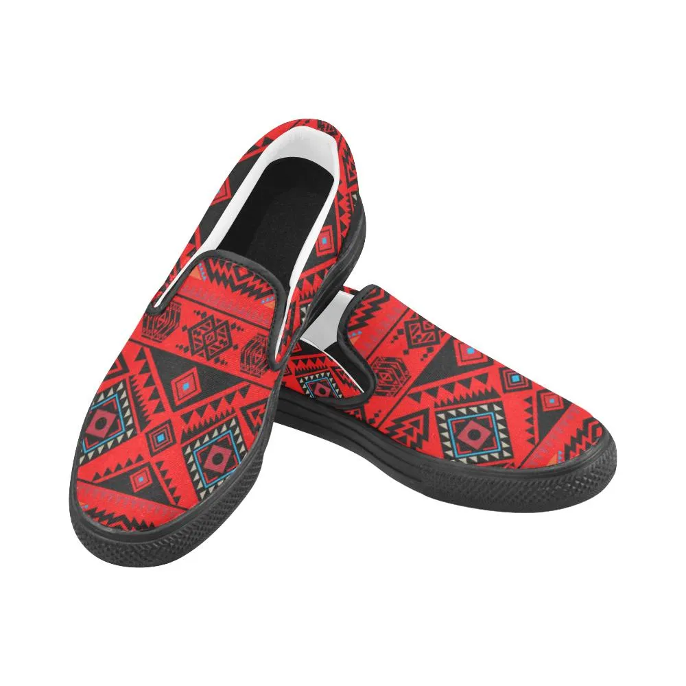 California Coast Mask Men's Unusual Slip-on Canvas Shoes