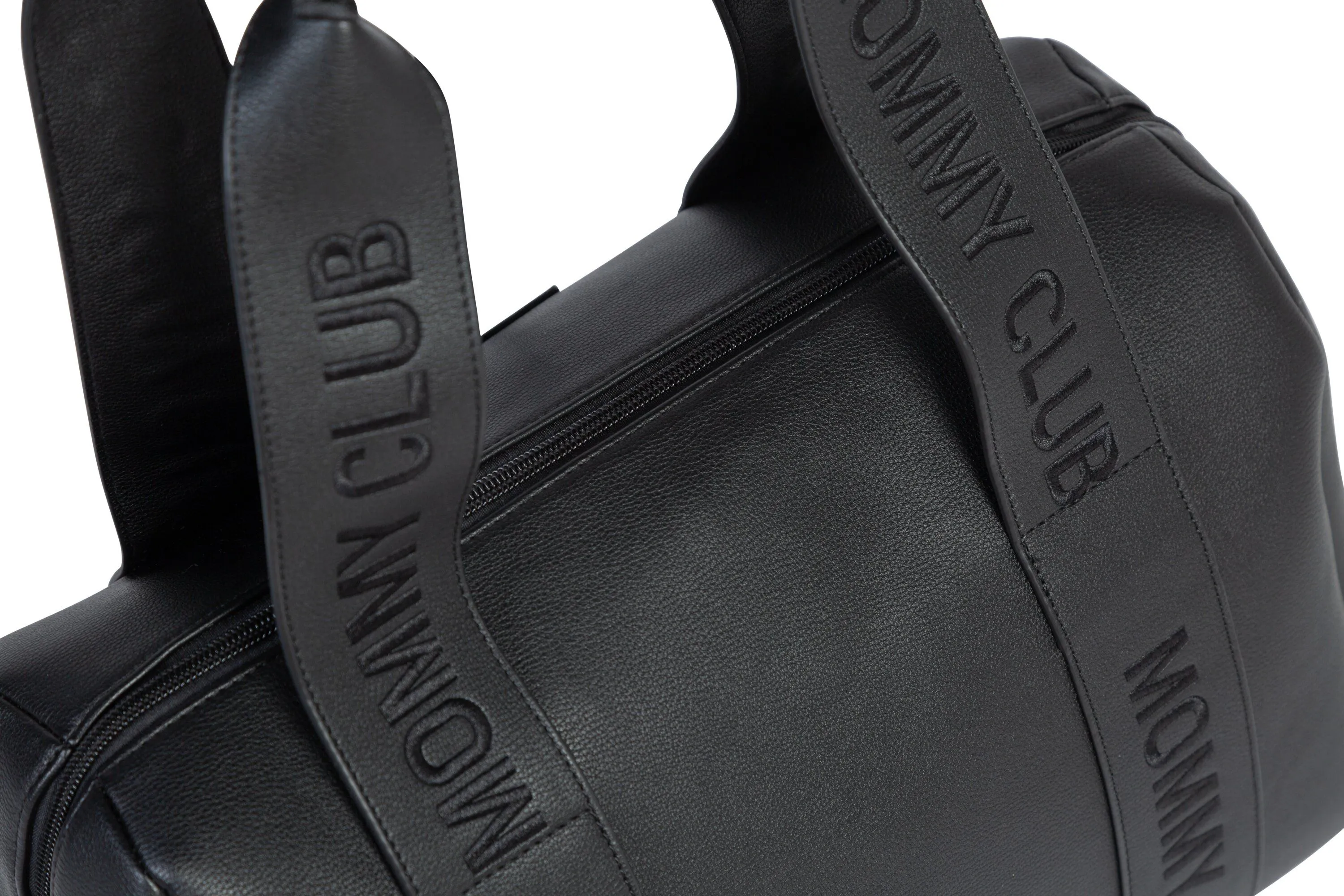 Childhome Mommy Club Signature Diaper Bag | Simili Leather Black