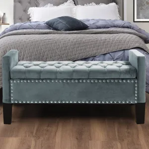 Columbus Velvet Storage Bench