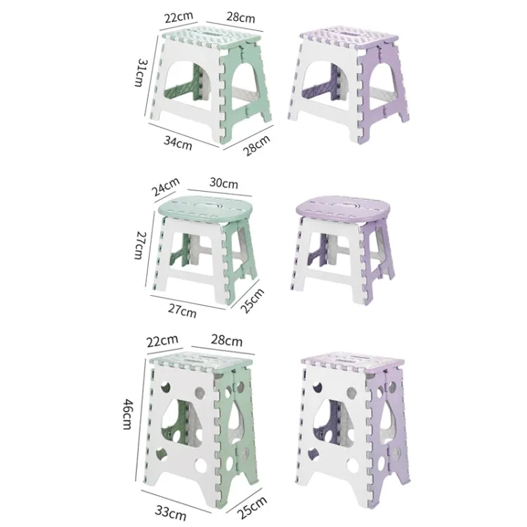 Convenient Folding Home Outdoor Thickened Portable Stool, Color: Green Small