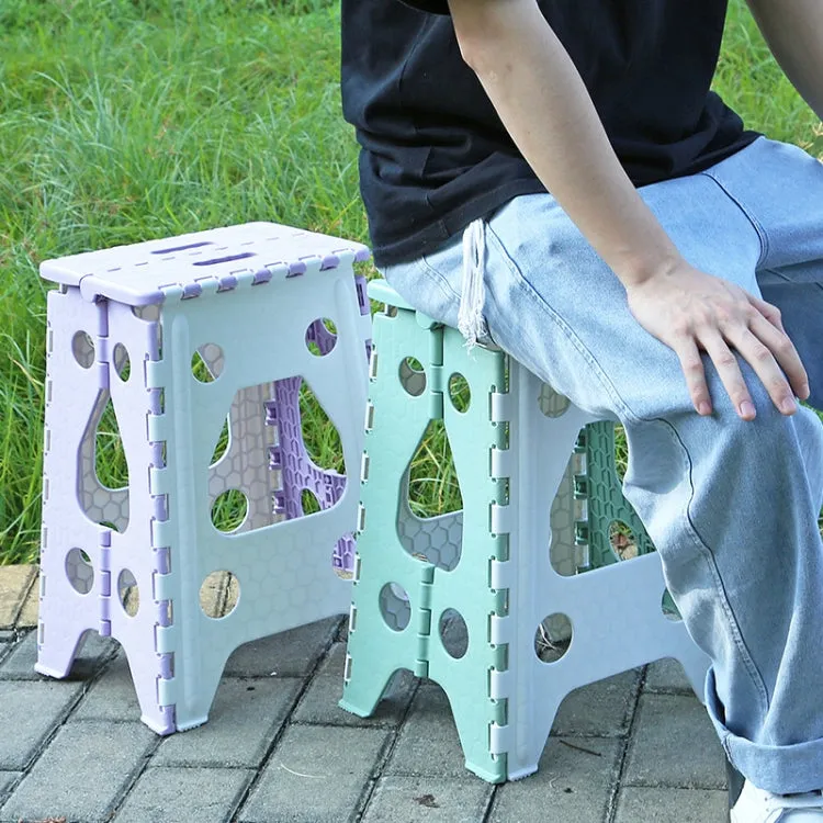 Convenient Folding Home Outdoor Thickened Portable Stool, Color: Green Small