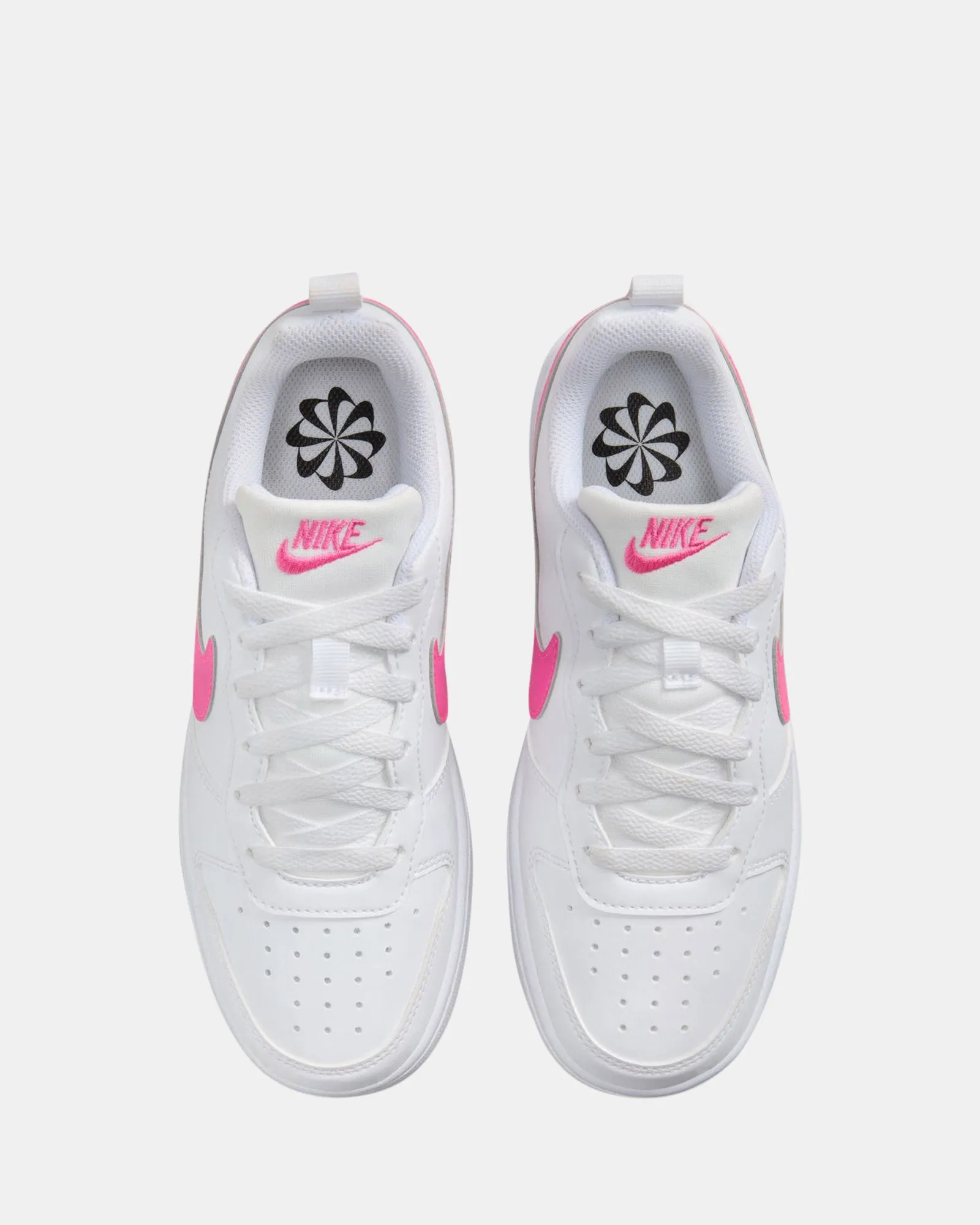 Court Borough Low Rc Grade School White/Laser Fuchsia