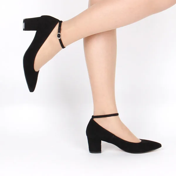 COURTNEY SUEDE - ankle strap pump