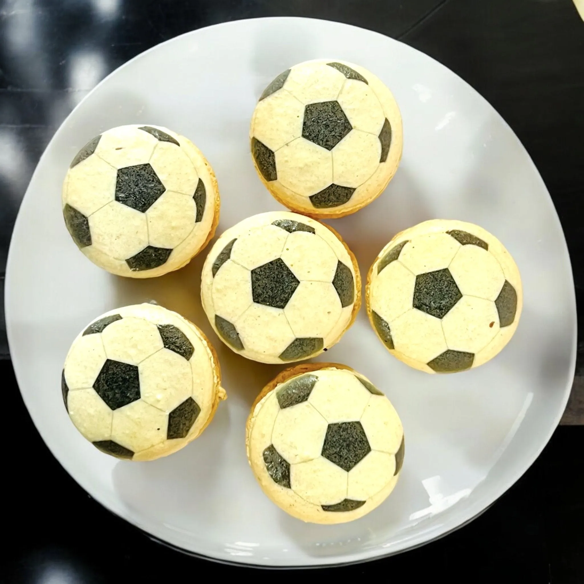 Customizable Soccer-Themed French Macarons – Pick Your Favorite Flavors!