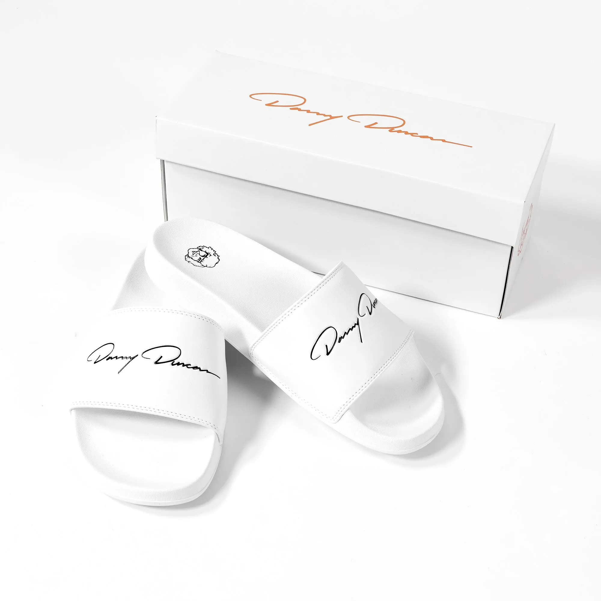 Danny Duncan White Signature Slides