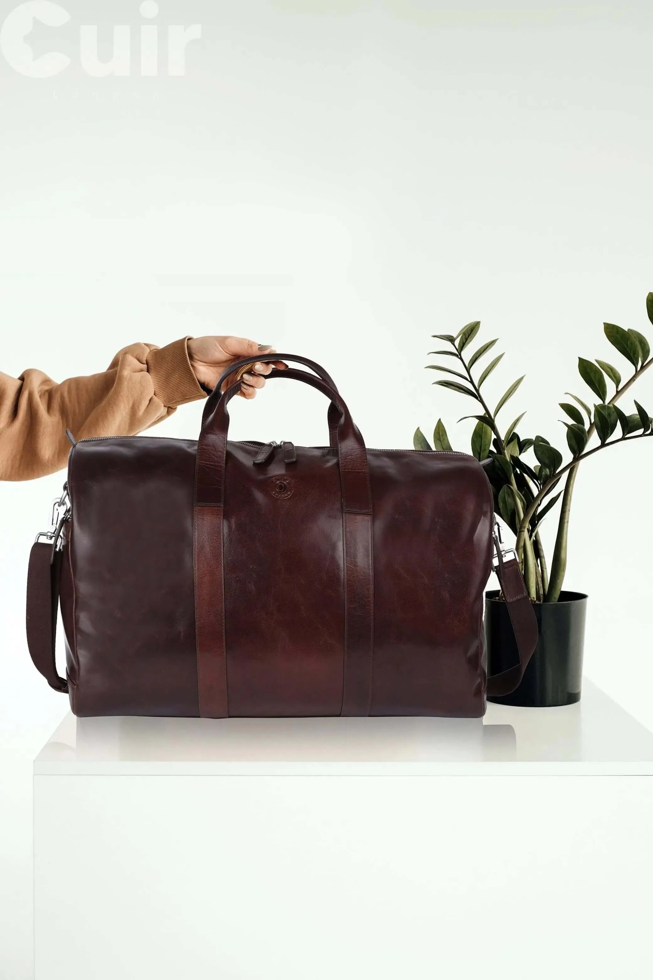 Deep Brown Travel Duffle Bag