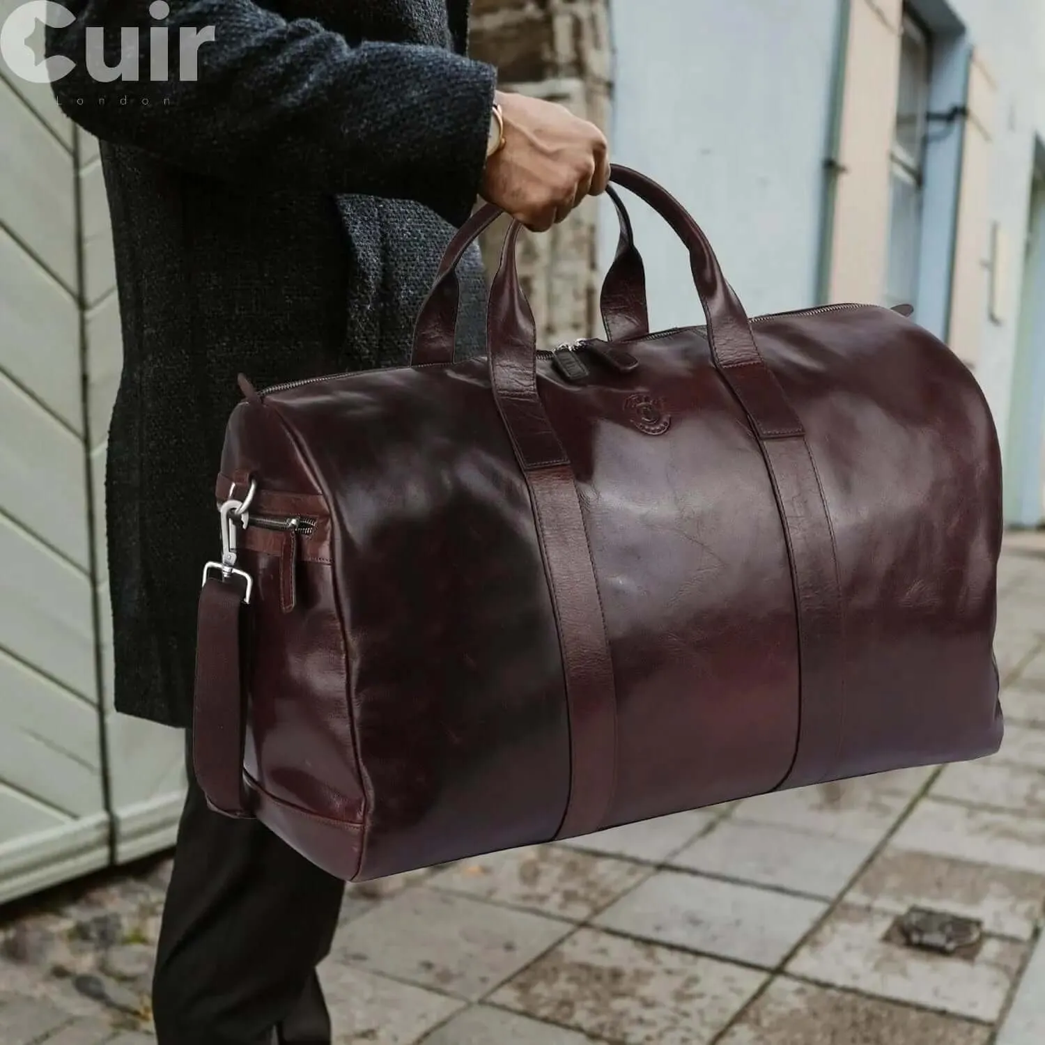 Deep Brown Travel Duffle Bag