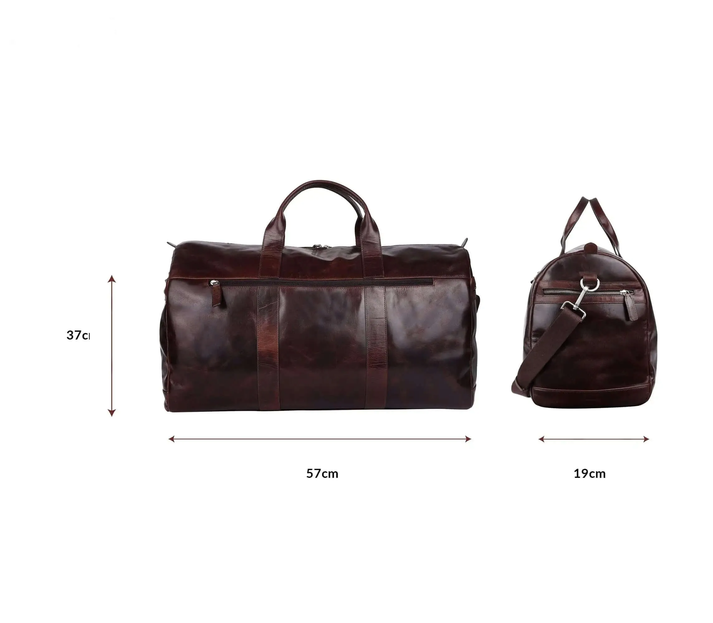 Deep Brown Travel Duffle Bag