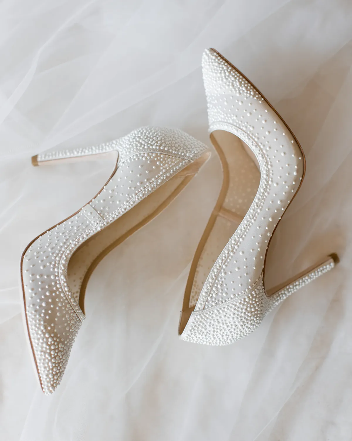 Demi - Pointed Toe Pump With Pearls - Ivory