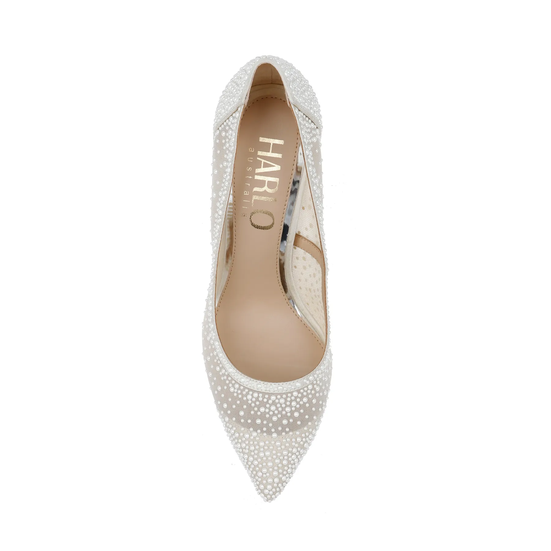 Demi - Pointed Toe Pump With Pearls - Ivory