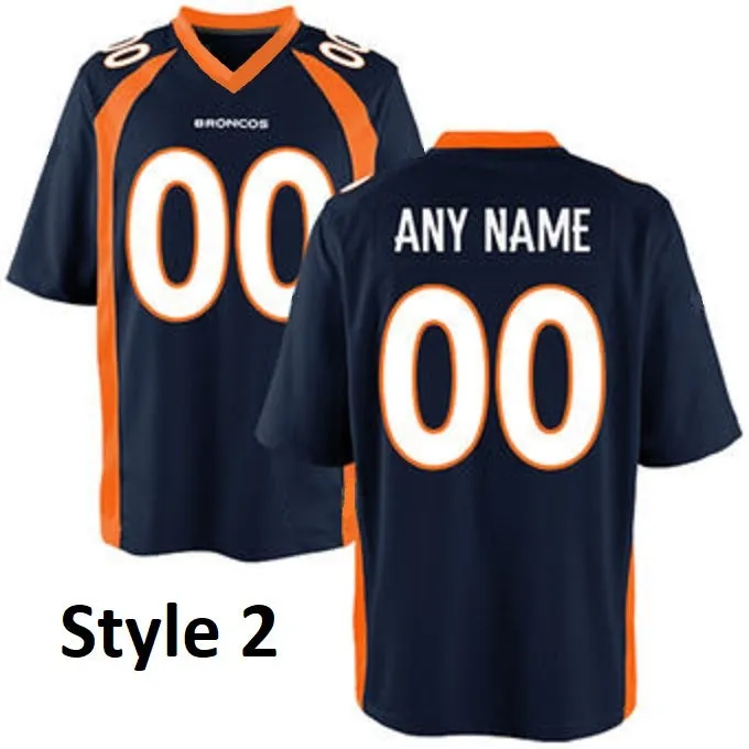 Denver Broncos Customizable Pro Style Football Jersey