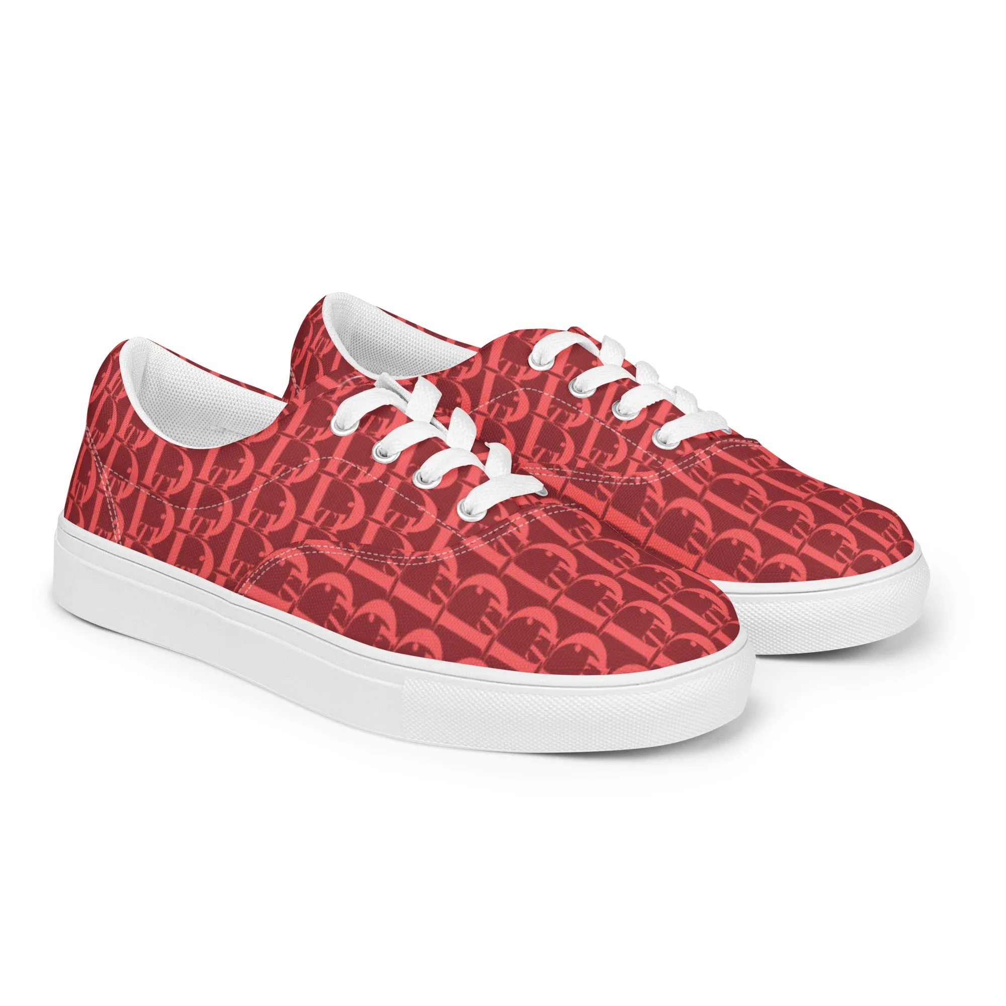 Descendants of the Island Strawberry Coral Men’s lace-up canvas shoes