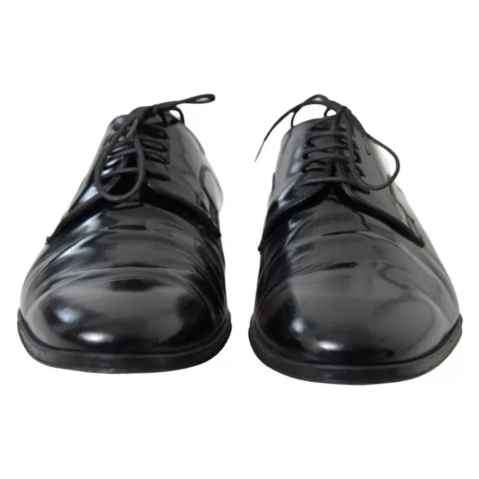 Dolce & Gabbana Black Polished Leather Formal Dress Shoes