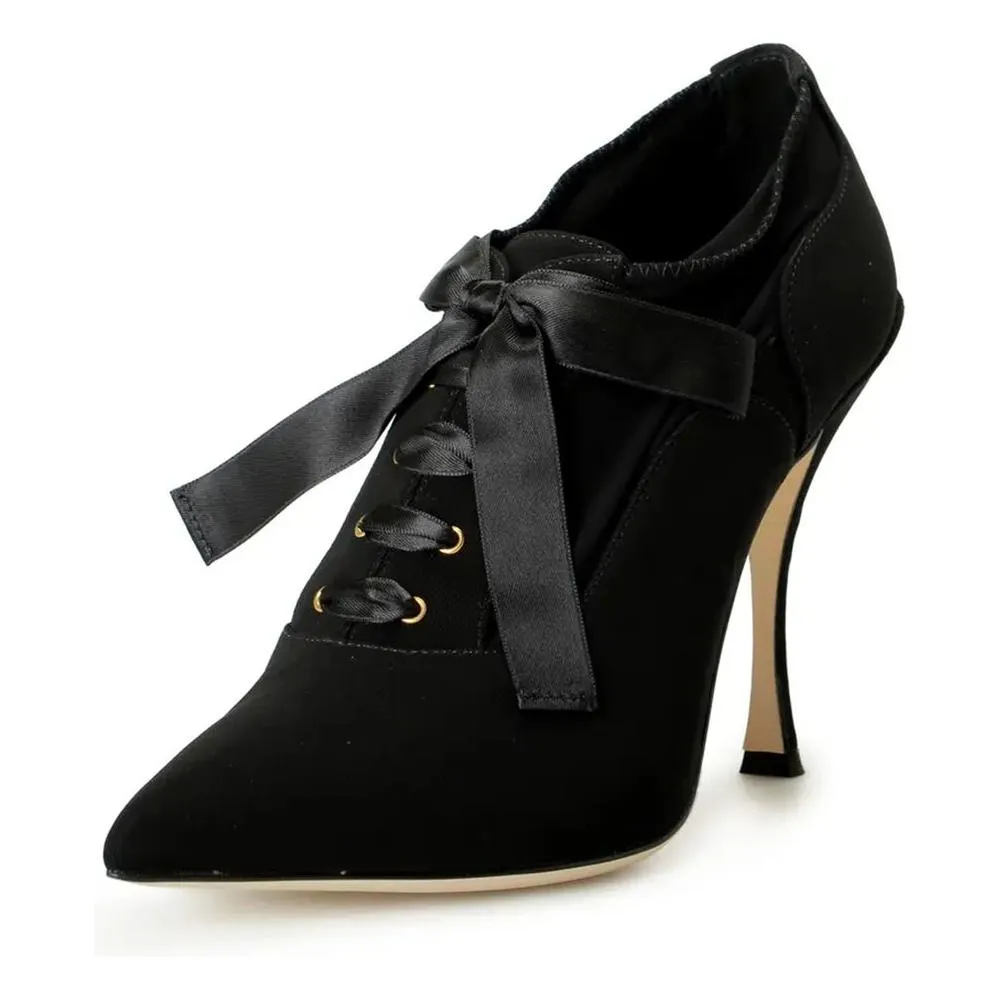 Dolce & Gabbana Black Viscose Pump