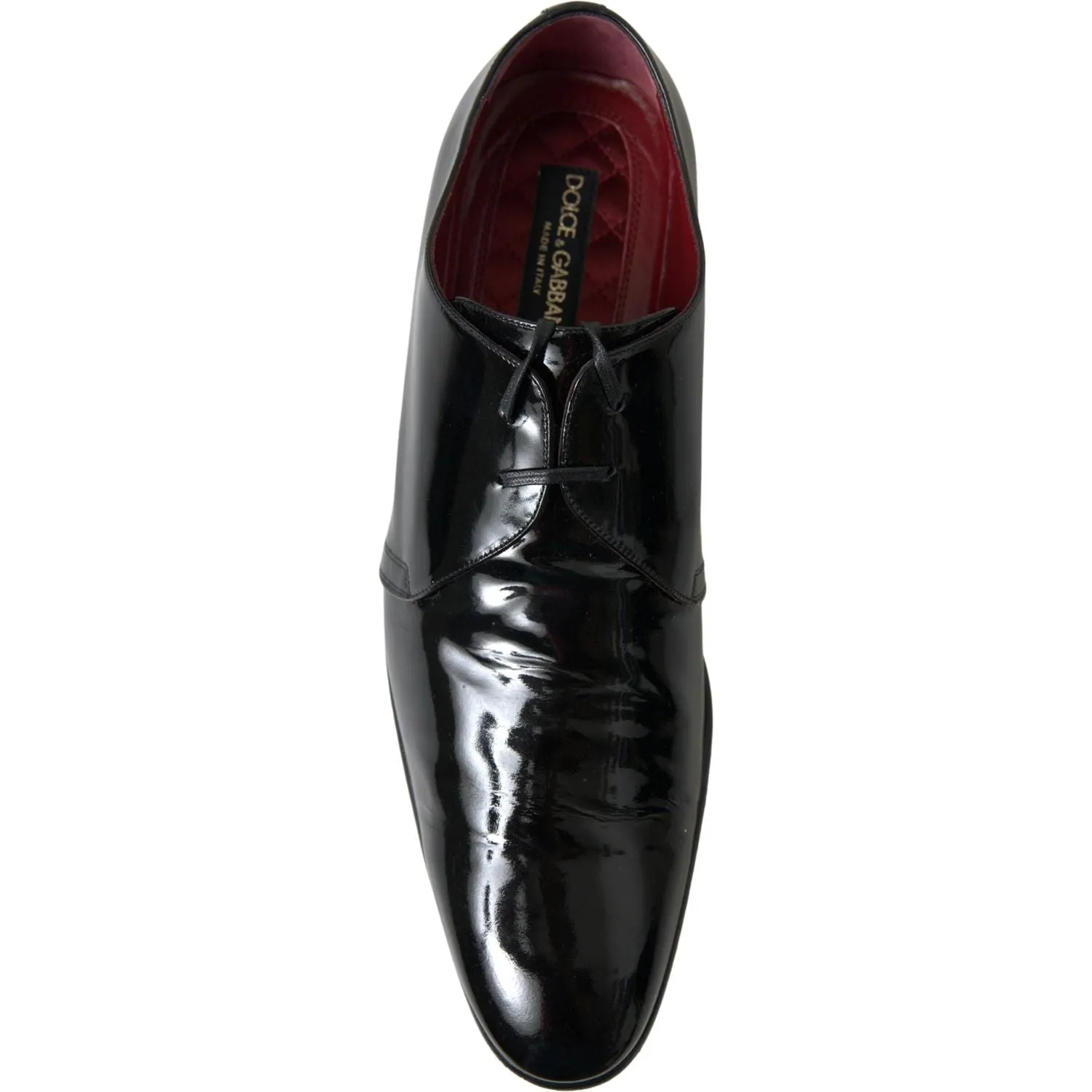 Dolce & Gabbana Elegant Black Patent Leather Formal Men's Shoes