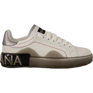 Dolce & Gabbana Elegant White Leather Sneakers