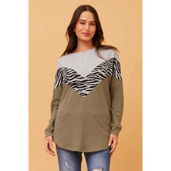 DORSET ZEBRA PRINT PANEL TOP