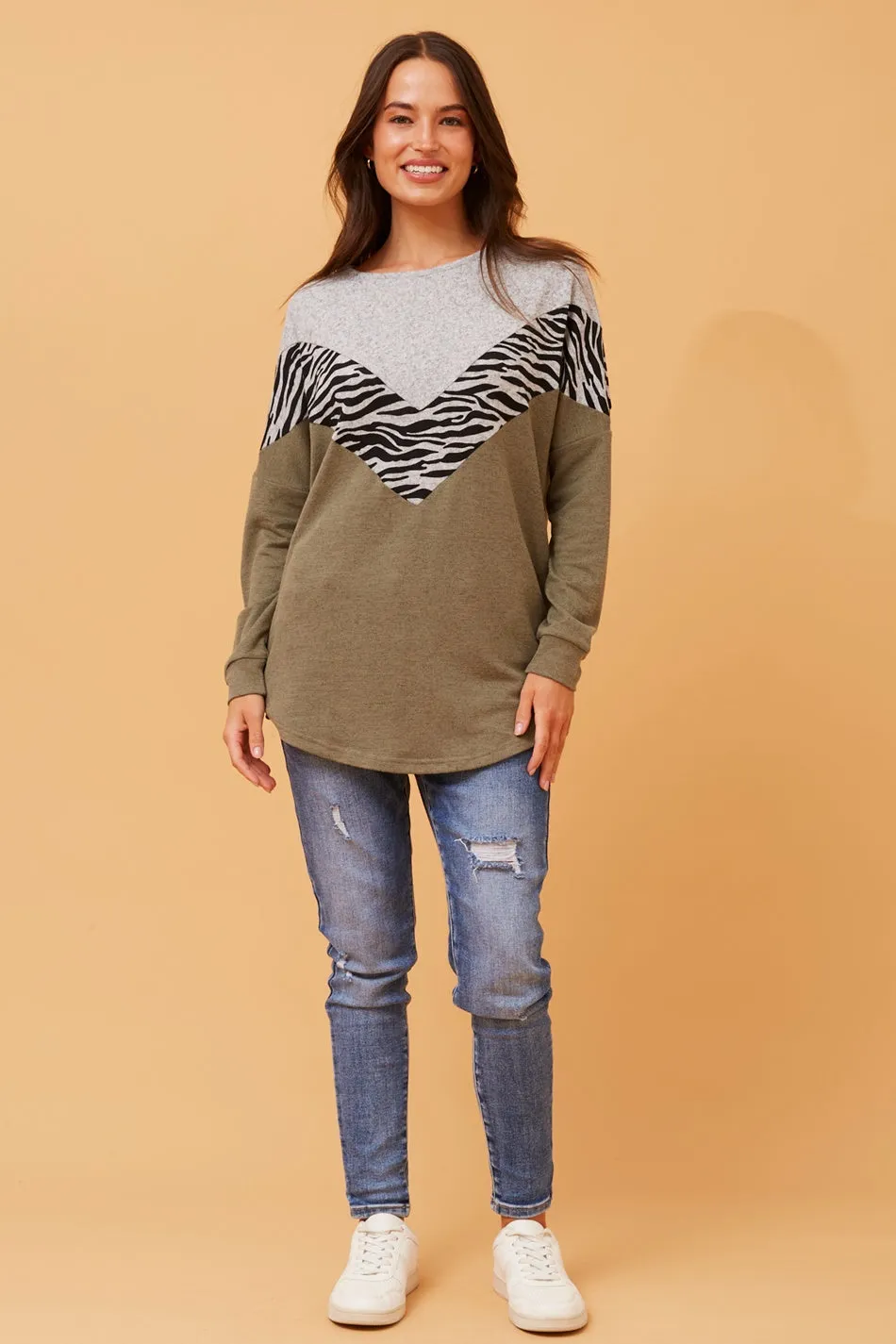 DORSET ZEBRA PRINT PANEL TOP